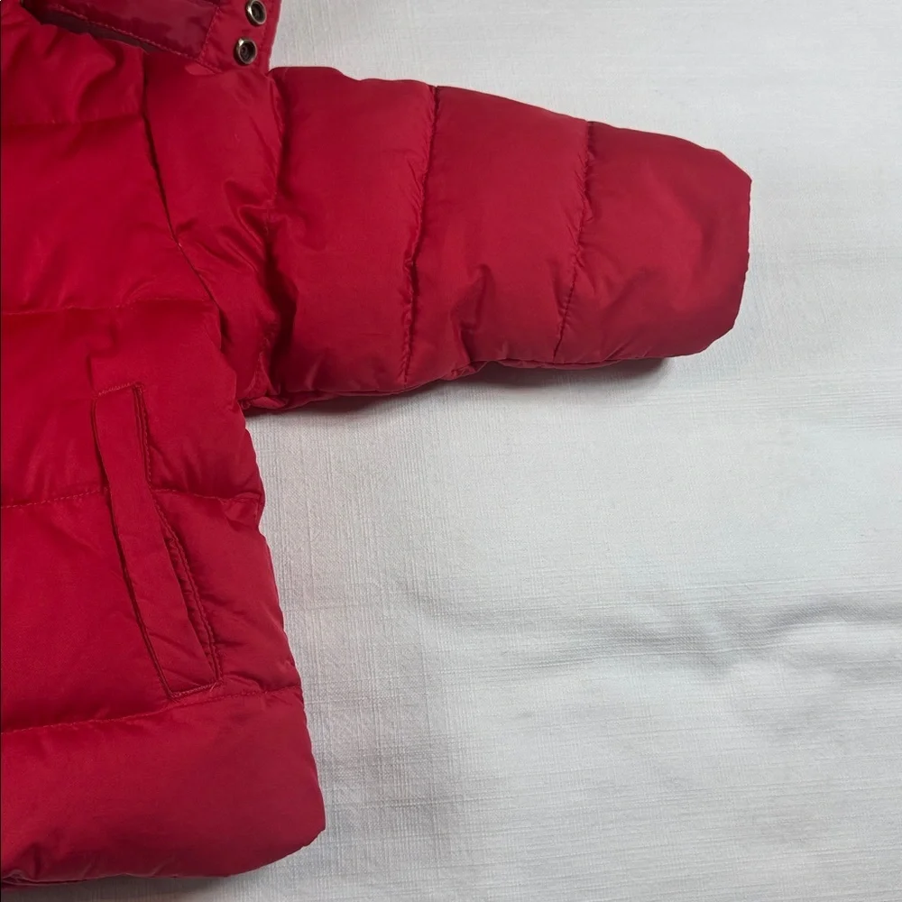 Polo Ralph Lauren Red Down Puffer Jacket‎ Detachable Hood Baby 12M RN113338